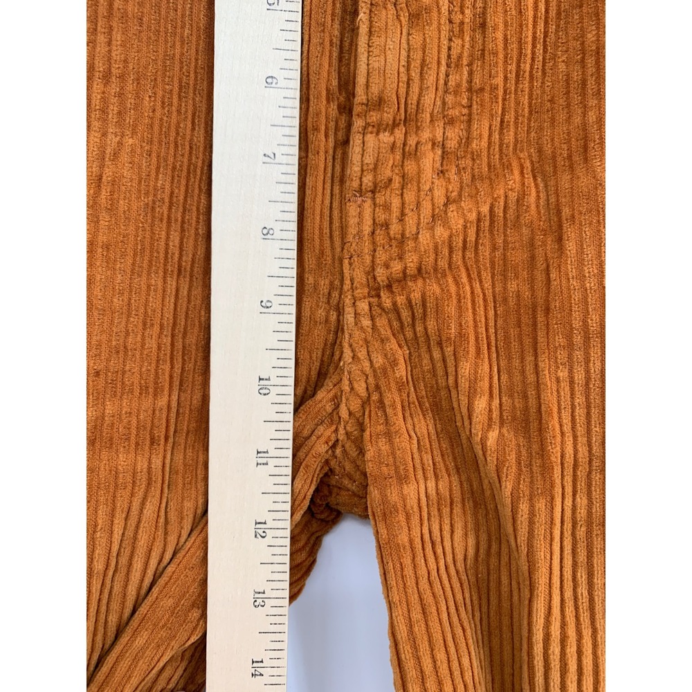 Levis Ribcage Wide Leg Corduroy Pants Women 25 Brown Orange Fall Boho - Picture 7 of 10